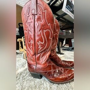 Eel Skin And Cow leather Dan Post Boots